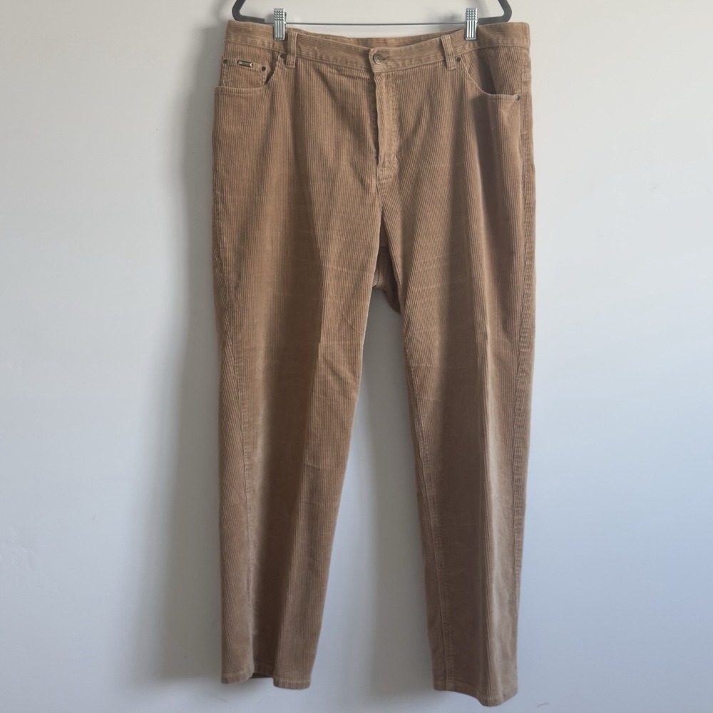 Ralph LAUREN Corduroy Pants Classic Straight Women's 16W Cabin granola classic